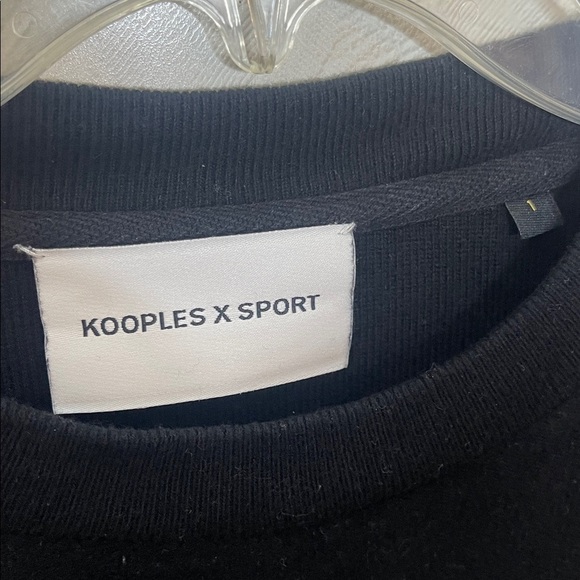 🔥 KOOPLES X SPORT Sweet Fleece Lace-inset Sweatshirt In Navy Size 1 - Picture 5 of 6